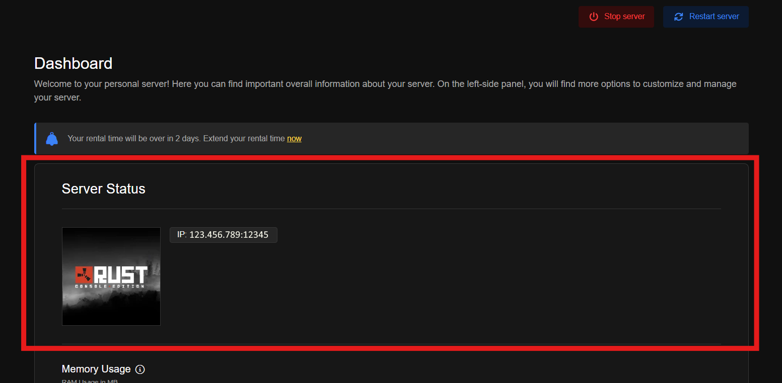 Nitrado Server Status